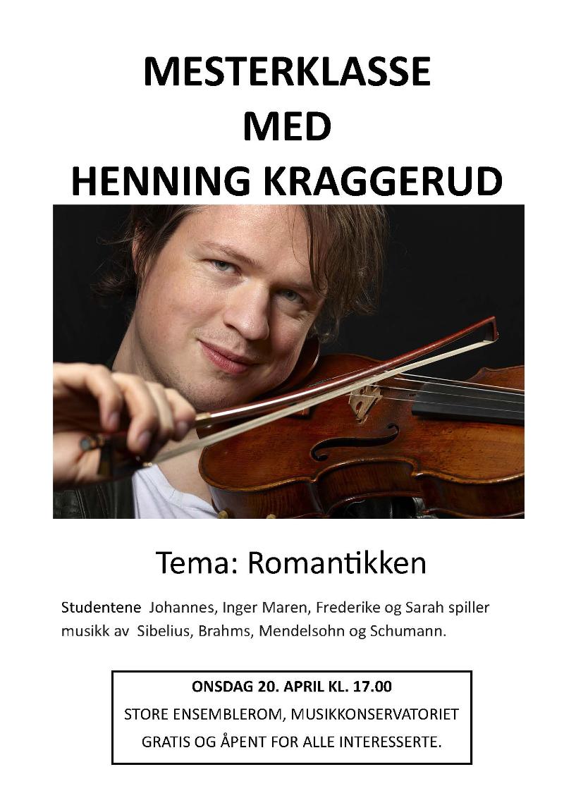 Plakat Mesterklasse med Henning Kraggerud